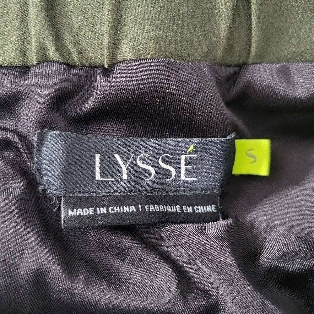 Lyssé Olive Green Raw Hem Lexi Twill Leggings
